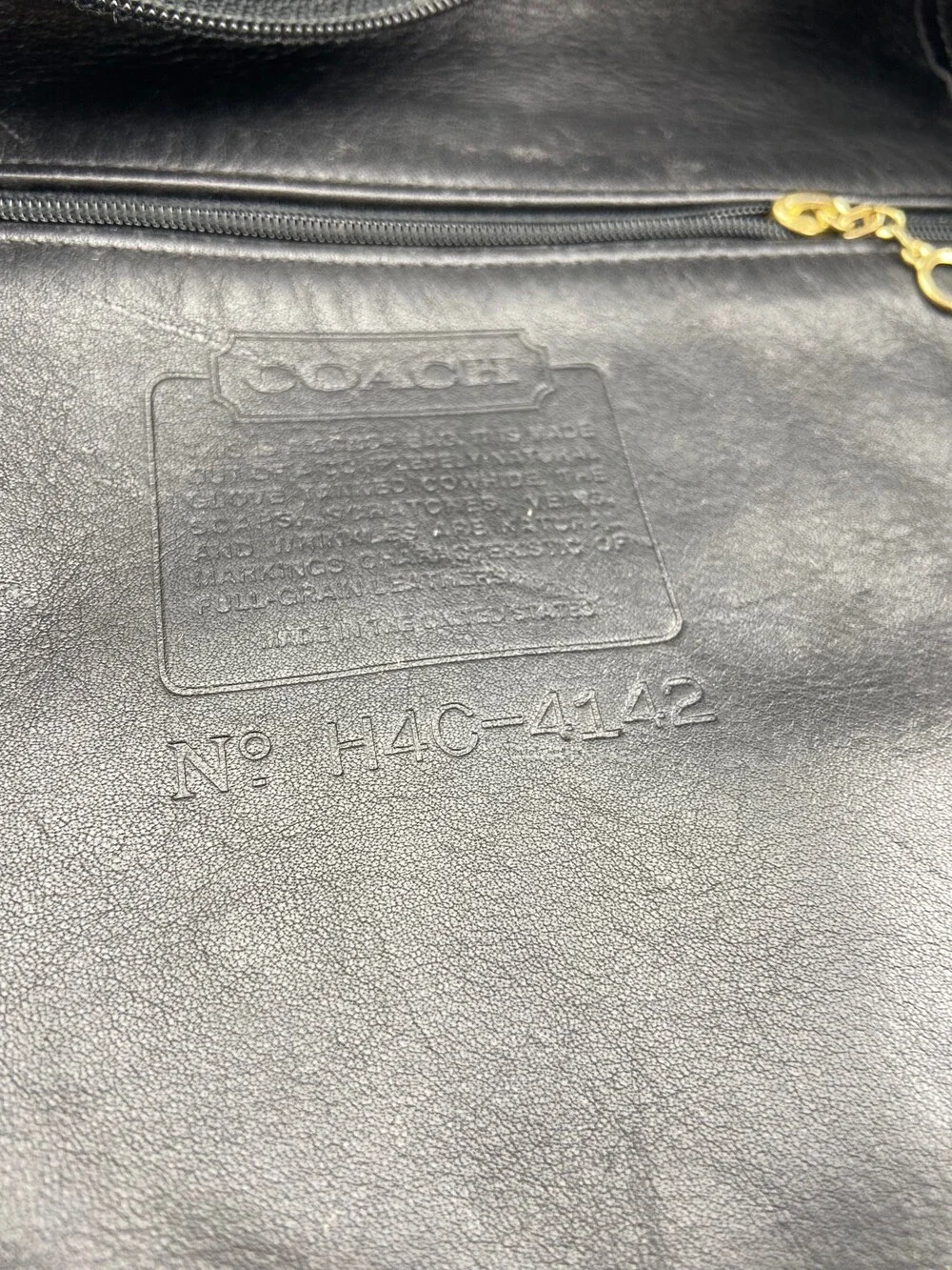 Vintage COACH Wooster Hobo Black Style 4142 Classic 1994 - Black / Lightweight